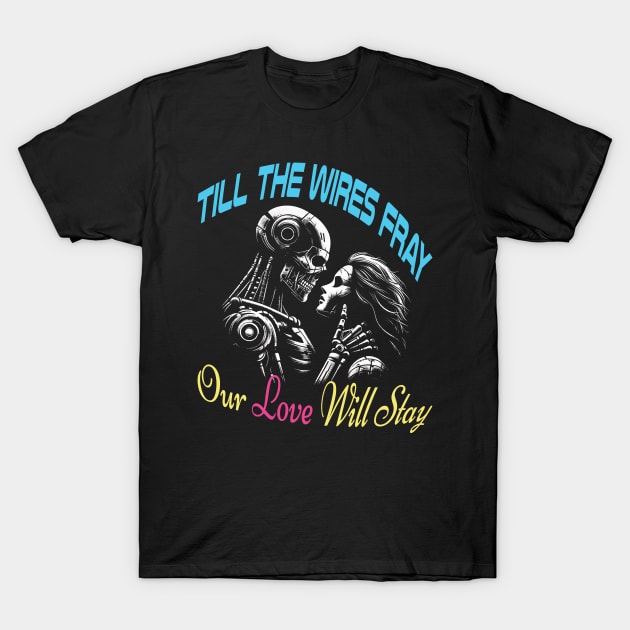 Cyborgs and Love: A Cyberpunk Love Story T-Shirt by MetalByte